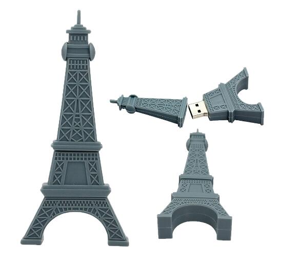 Custom PVC Eiffel Shaped USB Flash Drive