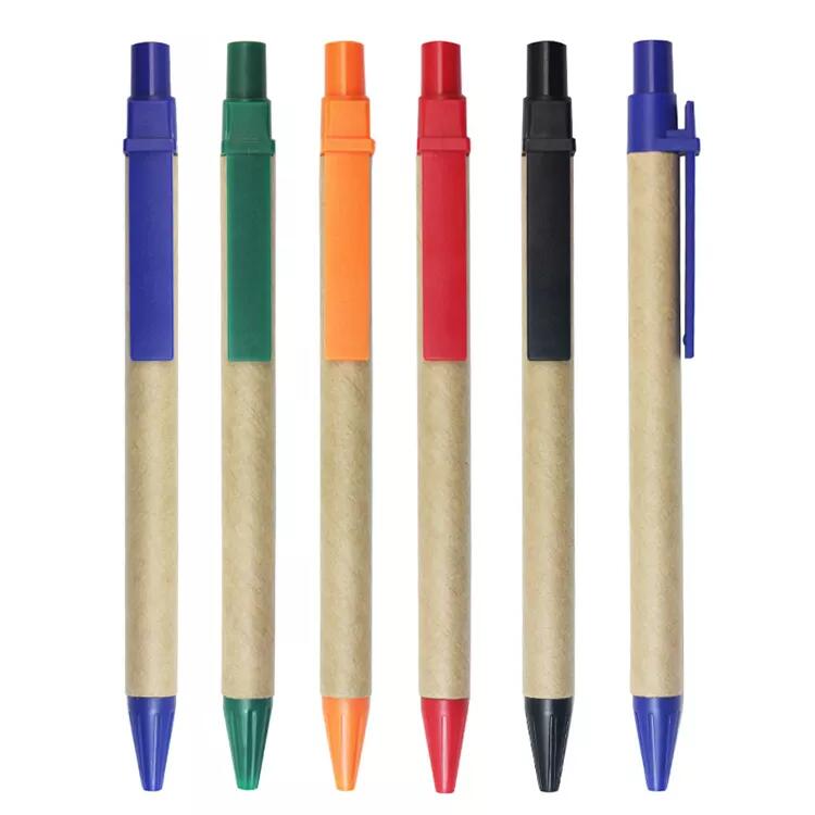 Recycled Writing ballpoint With Logo Cheap Eco Friendly Pen
