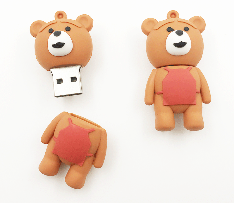Custom Bear Shaped USB Flash Drive