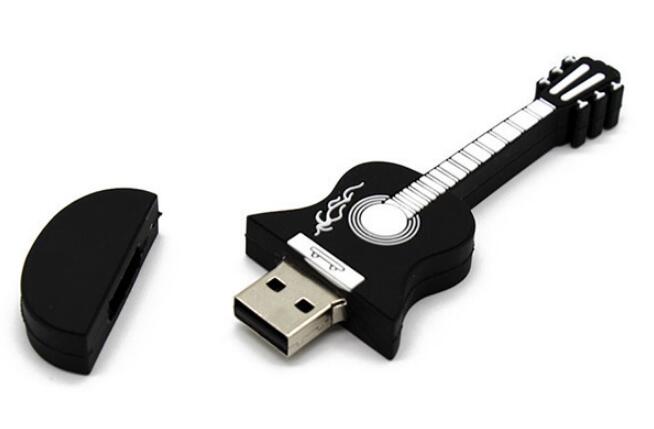 Customized Guitar Shaped PVC USB Flash Drive