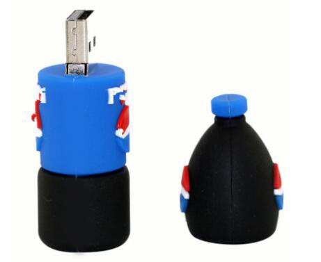 PVC Cola Shaped USB Flash Pen Drive