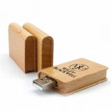 Book Shaped Wooden USB Flash Drive