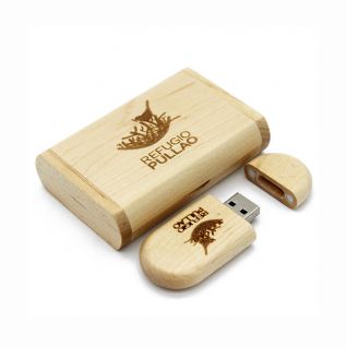 Elliptical Wooden USB Drive