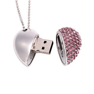 diamond heart shaped USB drive