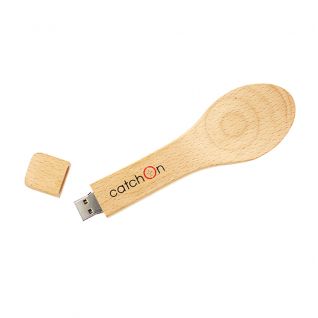 Wooden Spoon Shaped USB Drive